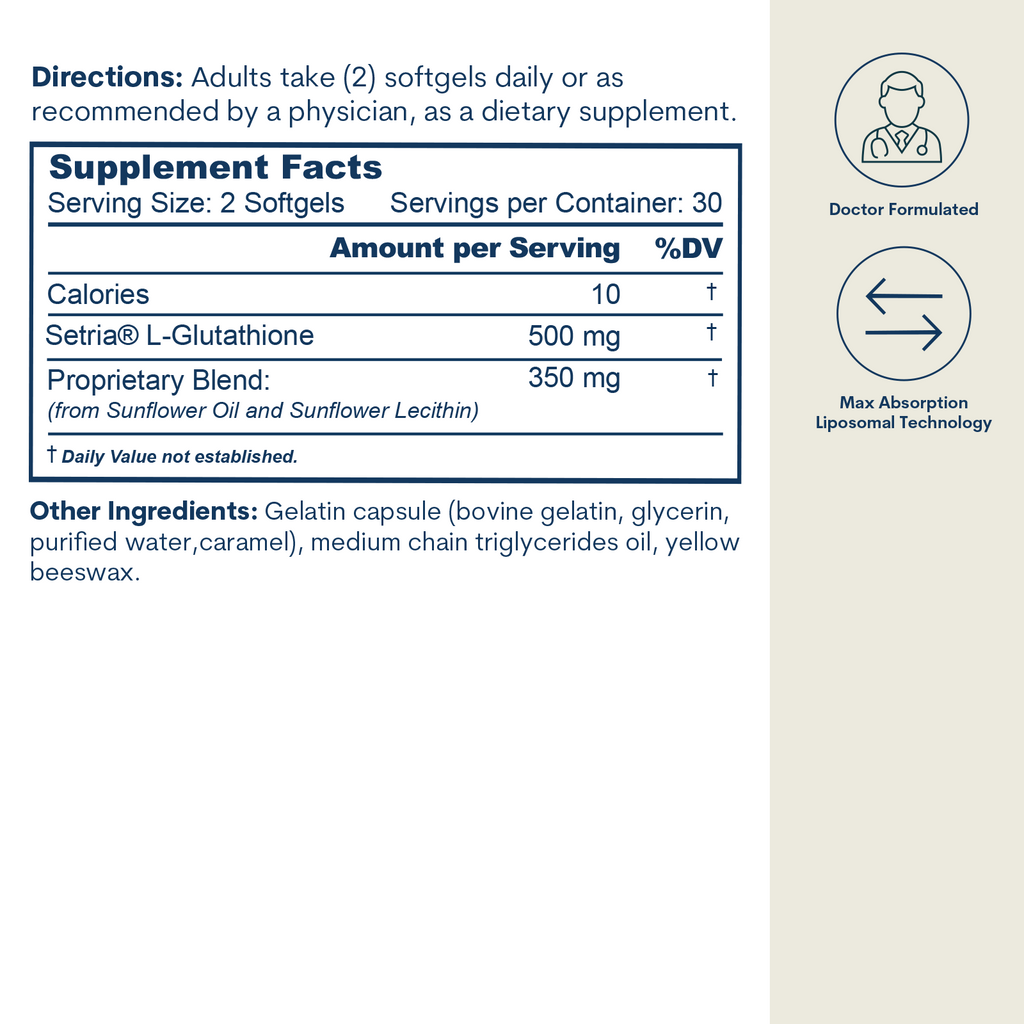 Liposomal Glutathione - Softgels (60 Count / 30 Servings)