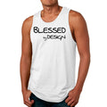 Mens Fitness Tank Top Graphic T-shirt Blessed by Design -